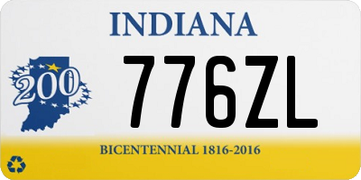 IN license plate 776ZL