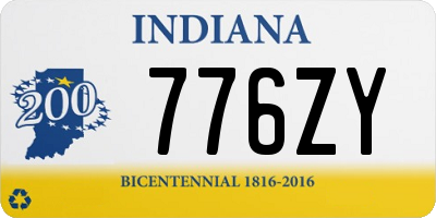 IN license plate 776ZY