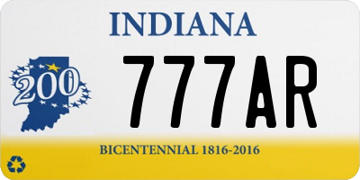 IN license plate 777AR