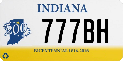 IN license plate 777BH