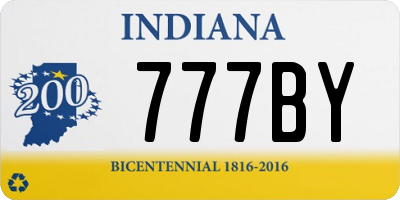 IN license plate 777BY