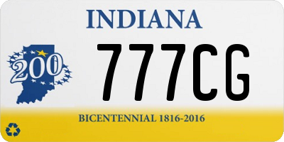 IN license plate 777CG