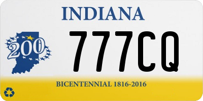 IN license plate 777CQ