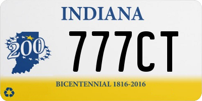 IN license plate 777CT