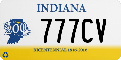 IN license plate 777CV