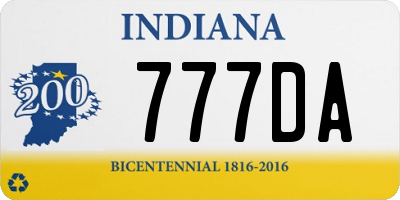 IN license plate 777DA