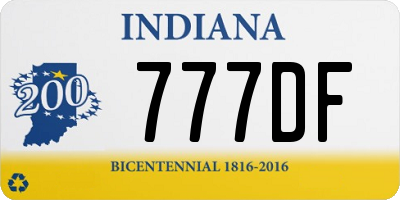 IN license plate 777DF