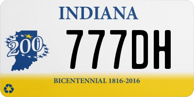 IN license plate 777DH