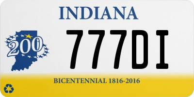 IN license plate 777DI