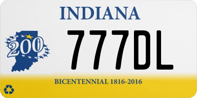 IN license plate 777DL