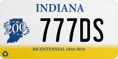 IN license plate 777DS