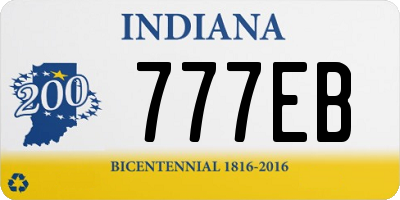 IN license plate 777EB