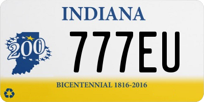 IN license plate 777EU