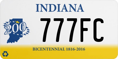 IN license plate 777FC