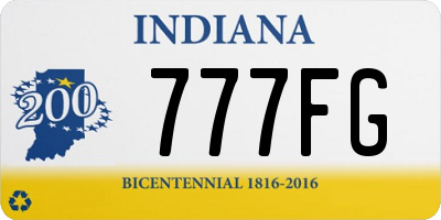 IN license plate 777FG