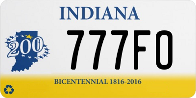 IN license plate 777FO