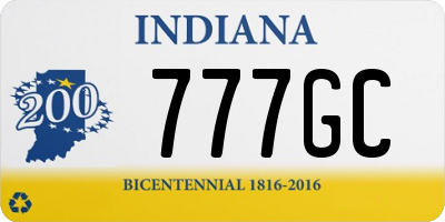 IN license plate 777GC