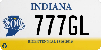 IN license plate 777GL