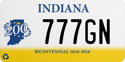 IN license plate 777GN