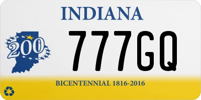 IN license plate 777GQ
