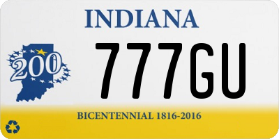 IN license plate 777GU