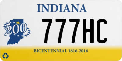 IN license plate 777HC