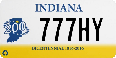 IN license plate 777HY