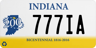 IN license plate 777IA