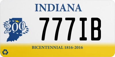 IN license plate 777IB