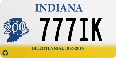 IN license plate 777IK