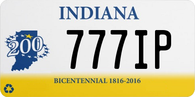 IN license plate 777IP