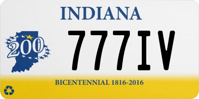 IN license plate 777IV