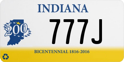 IN license plate 777J