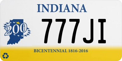 IN license plate 777JI