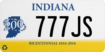 IN license plate 777JS