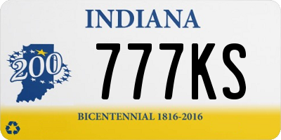 IN license plate 777KS