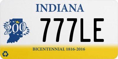 IN license plate 777LE