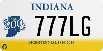 IN license plate 777LG
