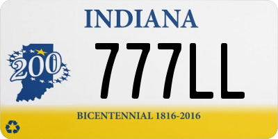 IN license plate 777LL