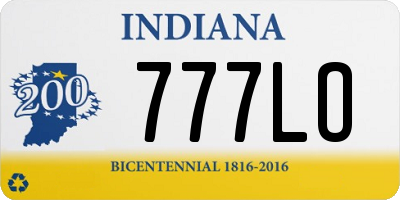 IN license plate 777LO