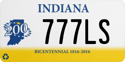 IN license plate 777LS