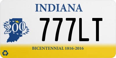 IN license plate 777LT