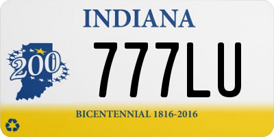 IN license plate 777LU