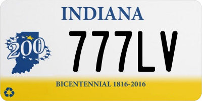 IN license plate 777LV