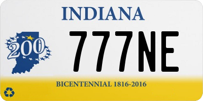 IN license plate 777NE