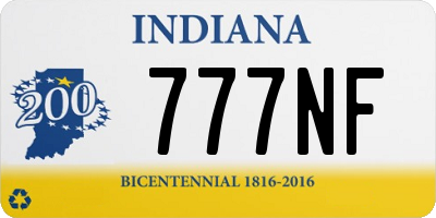 IN license plate 777NF