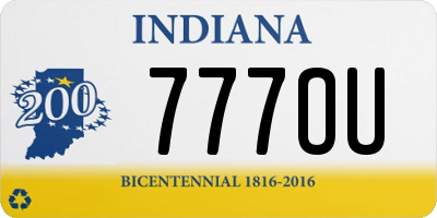 IN license plate 777OU