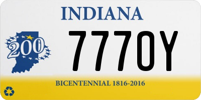 IN license plate 777OY