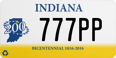 IN license plate 777PP