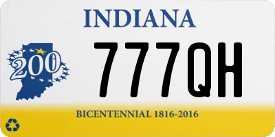 IN license plate 777QH